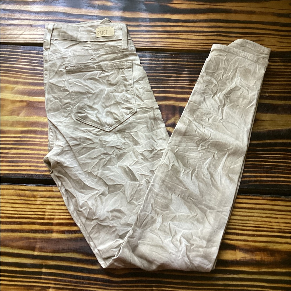 PAIGE Light Tan Verdugo Ultra Skinny Size 27